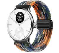 GIOPUEY 18mm Cinturini Magnetica Compatibile con Withings ScanWatch 2 38mm/Nova Brilliant 39mm/ScanWatch Light, Cinturino in Morbido Nylon Intrecciato [Unisex] [Traspirante] - Colourful