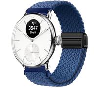 GIOPUEY 18mm Cinturini Magnetica Compatibile con Withings ScanWatch 2 38mm/Nova Brilliant 39mm/ScanWatch Light, Cinturino in Morbido Nylon Intrecciato [Unisex] [Traspirante] - Blue