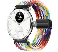 GIOPUEY 18mm Cinturini Magnetica Compatibile con Withings ScanWatch 2 38mm/Nova Brilliant 39mm/ScanWatch Light, Cinturino in Morbido Nylon Intrecciato [Unisex] [Traspirante] - Colourful-B