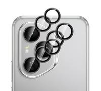 GIOPUEY 2 Pezzi Pellicola Fotocamera Compatibile con HONOR 400 Pro, [Protezione Completa][Doppia Protezione] Metallo + Vetro Temperato, Protezione Fotocamera - black