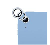 GIOPUEY 2 Pezzi Pellicola Fotocamera Compatibile con iPad A16 2025/iPad 10 2022, [Protezione Completa] Metallo + Vetro Temperato, Protezione Fotocamera - Diamond Bling Blue