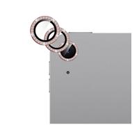 GIOPUEY 2 Pezzi Pellicola Fotocamera Compatibile con iPad Air 4/Air 5, [Protezione Completa] Metallo + Vetro Temperato, Protezione Fotocamera - Diamond Bling Red