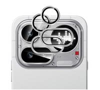 GIOPUEY 2 Pezzi Pellicola Fotocamera Compatibile con Nothing Phone 4a PRO, [Protezione Completa][Doppia Protezione] Metallo + Vetro Temperato, Protezione Fotocamera - Silver