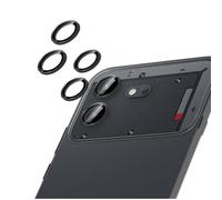 GIOPUEY 2 Pezzi Pellicola Fotocamera Compatibile con Nothing Phone 4b, [Protezione Completa][Doppia Protezione] Metallo + Vetro Temperato, Protezione Fotocamera - Black