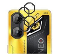 GIOPUEY 2 Pezzi Pellicola Fotocamera Compatibile con Nubia Neo 3, [Protezione Completa][Doppia Protezione] Metallo + Vetro Temperato, Protezione Fotocamera - Black
