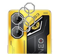 GIOPUEY 2 Pezzi Pellicola Fotocamera Compatibile con Nubia Neo 3, [Protezione Completa][Doppia Protezione] Metallo + Vetro Temperato, Protezione Fotocamera - Silver