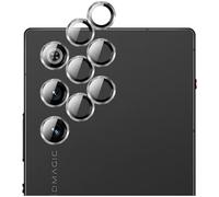 GIOPUEY 2 Pezzi Pellicola Fotocamera Compatibile con REDMAGIC 10 Air, [Protezione Completa][Doppia Protezione] Metallo + Vetro Temperato, Protezione Fotocamera - Silver