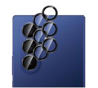 GIOPUEY 2 Pezzi Pellicola Fotocamera Compatibile con Samsung Galaxy Z Fold 7, [Protezione Completa][Doppia Protezione] Metallo + Vetro Temperato, Protezione Fotocamera - Black