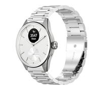 GIOPUEY 20mm Cinturini Compatibile con Withings ScanWatch 2 42mm/Nova 42mm, Acciaio Inossidabile Cinturino [Resistente all'Usura] - Silver