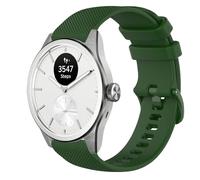 GIOPUEY 20mm Cinturini Compatibile con Withings ScanWatch 2 42mm/Nova 42mm, Morbido Silicone Cinturino [Resistente all'Usura] [Traspirante] - Dark Green