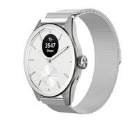 GIOPUEY 20mm Cinturini Magnetica Compatibile con Withings ScanWatch 2 42mm/Nova 42mm, Cinturino in Acciaio Inossidabile Intrecciato [Magnetico] - Silver