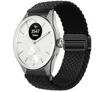 GIOPUEY 20mm Cinturini Magnetica Compatibile con Withings ScanWatch 2 42mm/Nova 42mm, Cinturino in Morbido Nylon Intrecciato [Unisex] [Traspirante] - Black