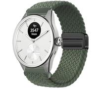 GIOPUEY 20mm Cinturini Magnetica Compatibile con Withings ScanWatch 2 42mm/Nova 42mm, Cinturino in Morbido Nylon Intrecciato [Unisex] [Traspirante] - Green