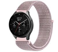 GIOPUEY 20mm Nylon Cinturini Compatibile con Hama Smartwatch 8900 1,43, Traspirante Sport Loop Cinturino in Morbido Nylon Intrecciato, Donne Uomo - Pink
