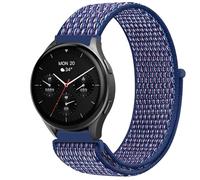 GIOPUEY 20mm Nylon Cinturini Compatibile con Hama Smartwatch 8900 1,43, Traspirante Sport Loop Cinturino in Morbido Nylon Intrecciato, Donne Uomo - Blue