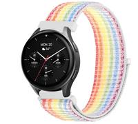 GIOPUEY 20mm Nylon Cinturini Compatibile con Hama Smartwatch 8900 1,43, Traspirante Sport Loop Cinturino in Morbido Nylon Intrecciato, Donne Uomo - Colorful