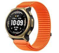 GIOPUEY 22mm 20mm Cinturini Compatibile con Amazfit T-Rex 3 PRO 48mm/T-Rex 3 PRO 44mm, Nylon Traspirante Sport Loop Cinturino in Morbido Nylon Intrecciato Strap Band - Orange