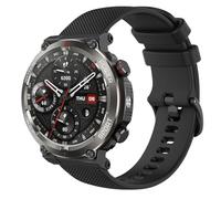 GIOPUEY 22mm Cinturini Compatibile con Blackview W50 Pro/W90 PRO, Morbido Silicone Cinturino [Resistente all'Usura] [Traspirante] - Black