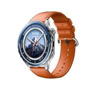 GIOPUEY 22mm Cinturini Compatibile con OnePlus Watch 3/2/2R/OPPO Watch X/X2/Sport, vera pelle Cinturino [Resistente All'usura] [Traspirante] - Orange