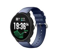 GIOPUEY 22mm Cinturini Compatibile con Suunto Run/Race/Race S/Race2/Vertical/Suunto 5 Peak/9 Peak/Ocean, Vera Pelle Cinturino [Resistente all'Usura] [Traspirante] - Navy Blue