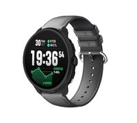 GIOPUEY 22mm Cinturini Compatibile con Suunto Run/Race/Race S/Race2/Vertical/Suunto 5 Peak/9 Peak/Ocean, Vera Pelle Cinturino [Resistente all'Usura] [Traspirante] - Grey