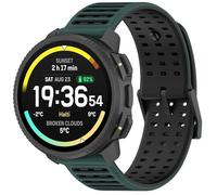 GIOPUEY 22mm Cinturini Compatibile con SUUNTO Vertical 2/Vertical/Race2/Race/Race S/Run, Morbido TPU Cinturino [Design a Colori di Giunzione] - Green/Black