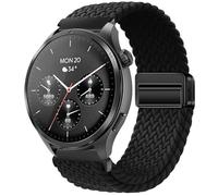 GIOPUEY 22mm Cinturini Magnetica Compatibile con Hama Smartwatch 9000/7010/6910/5000, Cinturino in Morbido Nylon Intrecciato [Unisex] [Traspirante] - Black