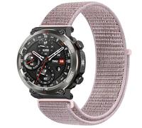 GIOPUEY 22mm Nylon Cinturini Compatibile con Blackview W50 Pro/W90 PRO, Traspirante Sport Loop Cinturino in Morbido Nylon Intrecciato, Donne Uomo - Pink