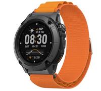GIOPUEY 24mm Cinturini Compatibile con COROS Nomad, Cinturino in Morbido Nylon Intrecciato [Unisex] - Orange
