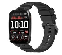 GIOPUEY 24mm Cinturini Compatibile con Garmin Venu X1, Morbido Silicone Cinturino [Resistente all'Usura] [Traspirante] - Black