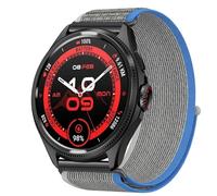 GIOPUEY 24mm Cinturini Compatibile con TicWatch PRO 5 Enduro, Cinturino in Morbido Nylon Intrecciato [Unisex] [Traspirante] - Grey