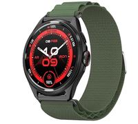 GIOPUEY 24mm Cinturini Compatibile con TicWatch PRO 5 Enduro, Cinturino in Morbido Nylon Intrecciato [Unisex] - Green