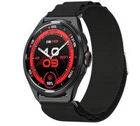GIOPUEY 24mm Cinturini Compatibile con TicWatch PRO 5 Enduro, Cinturino in Morbido Nylon Intrecciato [Unisex] - Black