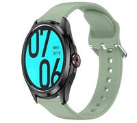 GIOPUEY 24mm Cinturini per TicWatch PRO 5, Movimento Semplice Morbido Silicone Cinturino [Traspirante] - Green