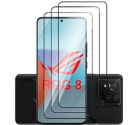 GIOPUEY [3 Pezzi Vetro Temperato Compatibile con ASUS ROG Phone 8/8 PRO, Vetro ad Alta Trasmittanza, Resistente ai Graffi, Protezione Totale, Pellicola Prottetiva per ASUS ROG Phone 8/8 PRO