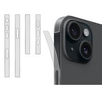 GIOPUEY [4 Pezzi Pellicola Prottetiva Telaio Laterale Compatibile con iPhone 15 Plus, Texture Opaca TPU Flessibile, Cover Compatibile - Translucent