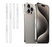 GIOPUEY [4 Pezzi Pellicola Prottetiva Telaio Laterale Compatibile con iPhone 16 Plus, Texture Opaca TPU Flessibile, Cover Compatibile - Translucent