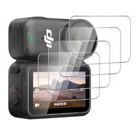 GIOPUEY [4 Pezzi Vetro Temperato Compatibile con DJI Osmo Nano, Vetro ad Alta Trasmittanza, Resistente ai Graffi, Cover Compatibile, Pellicola Prottetiva