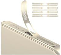 GIOPUEY Adesivo Antipolvere a Rete per iPhone Air 2025/17 Air, 4 Pezzi Altoparlante di Protezione Integrato e Porta di Ricarica, Anti Dust - Gold
