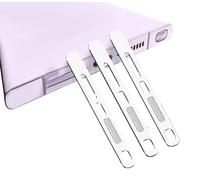 GIOPUEY Adesivo Antipolvere a Rete per Samsung Galaxy S23 Ultra, 3 Pezzi Altoparlante di Protezione Integrato e Porta di Ricarica, Anti Dust - Silver
