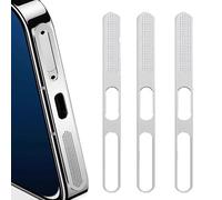 GIOPUEY Adesivo Antipolvere a Rete per Xiaomi 15 Ultra, 3 Pezzi Altoparlante di Protezione Integrato e Porta di Ricarica, Anti Dust - Silver