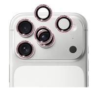 GIOPUEY Bling Pellicola Fotocamera Compatibile con iPhone 17 Pro/17 PRO Max, [Doppia Protezione] Metallo + Vetro Temperato, Protezione Fotocamera - Pink