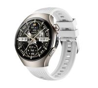 GIOPUEY Bracelet Compatible avec Hua-wei Watch 5 42mm 2025, Souple silicone Sangle Bracelet [Résistant à l'usure] [Respirant] - White