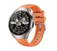 GIOPUEY Bracelet Compatible avec Hua-wei Watch 5 42mm 2025, Souple silicone Sangle Bracelet [Résistant à l'usure] [Respirant] - Orange
