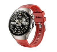 GIOPUEY Bracelet Compatible avec Hua-wei Watch 5 46mm 2025, Souple silicone Sangle Bracelet [Résistant à l'usure] [Respirant] - Red