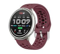 GIOPUEY Cinturini Compatibile con Amazfit Active 2, Morbido Silicone Cinturino [Resistente all'Usura] [Traspirante] - Wine Red