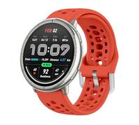 GIOPUEY Cinturini Compatibile con Amazfit Active 2, Morbido silicone Cinturino [Resistente All'usura] [Traspirante] - red