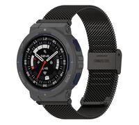 GIOPUEY Cinturini Compatibile con Amazfit Active Edge, Cinturino in Acciaio Inossidabile Intrecciato [Resistente all'Usura] - Black