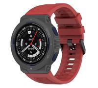 GIOPUEY Cinturini Compatibile con Amazfit Active Edge, Morbido Silicone Cinturino [Resistente all'Usura] [Traspirante] - Red