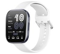 GIOPUEY Cinturini Compatibile con Amazfit Bip 6, 22mm Morbido silicone Cinturino [Resistente All'usura] [Traspirante] - White